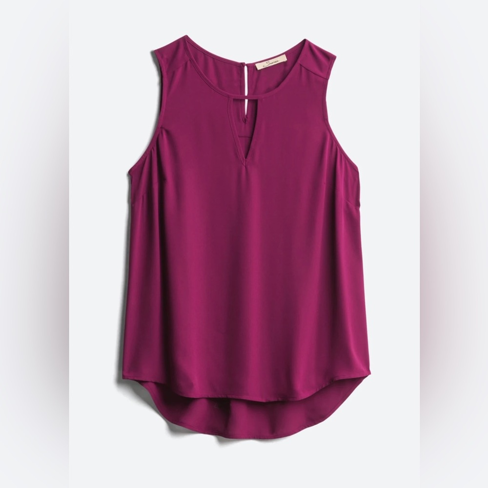 SEREIN Stitch Fix Catherine Keyhole Detail Blouse Purple Sz XL $58